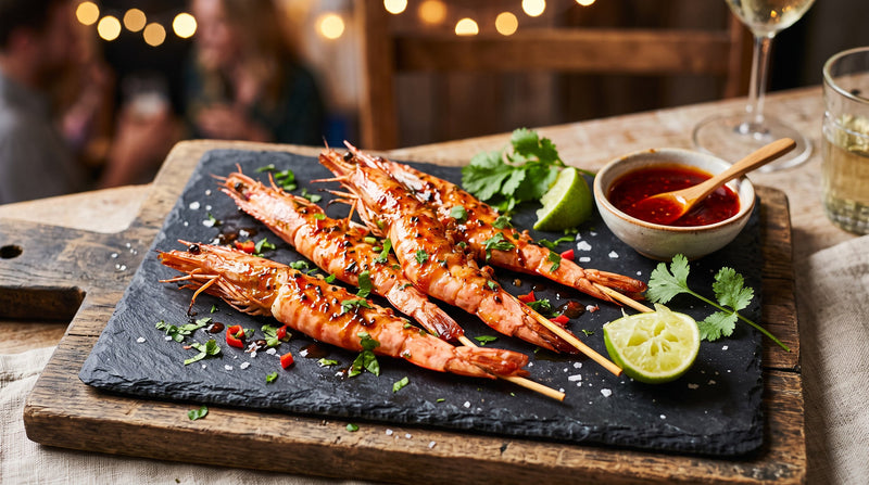 Flaming BBQ Prawn Skewers: The Spicy Sharing Plate That Vanishes First
