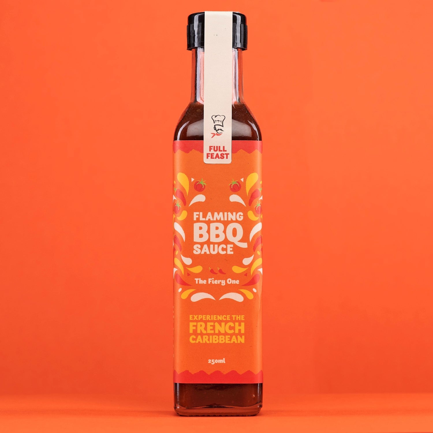 Full Feast Flaming BBQ Sauce — spicy BBQ sauce UK — front label