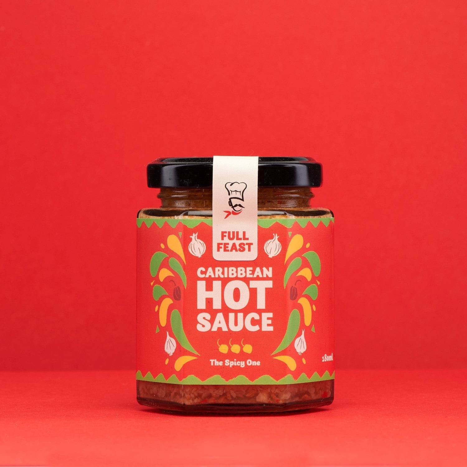 Full Feast Caribbean Hot Sauce — buy online UK — front label