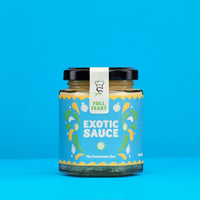 Full Feast Exotic Caribbean Sauce — fruity hot sauce UK — front label