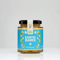 Full Feast Exotic Caribbean Sauce — fruity hot sauce UK — close-up